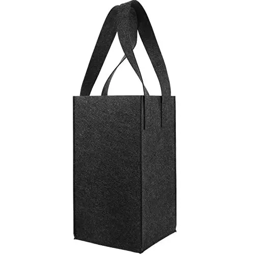 Produktbild: Luxshiny Filz Flaschentasche FüR 4 Weinflaschen: Faltbar Wein Tasche Mit Griff FüR Partys Und EinkäUfe - Abnehmbares Innenfach
