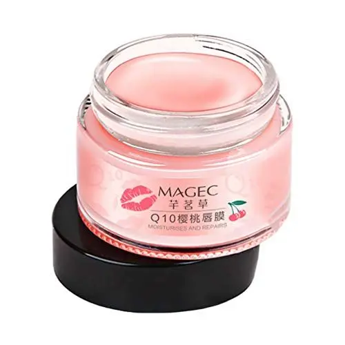 Produktbild: Luxshiny Lippenschlafmaske Feuchtigkeit Kollagen Booster Schlaflippenmaske Lippenpeelings Peeling Feuchtigkeitscreme Lippenreparaturbalsam für Trockene Rissige Lippen Rosa