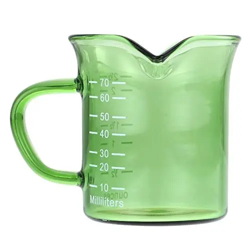 Produktbild: Luxshiny Milchkännchen Milchgie? Doppelauslauf Messbecher Kaffeebecher Milchglas Messbecher Flüssigkeit Schwerer Messbecher mit Grün ?lspender Sauciere Porzellan Waschmittel Dosierhilfe