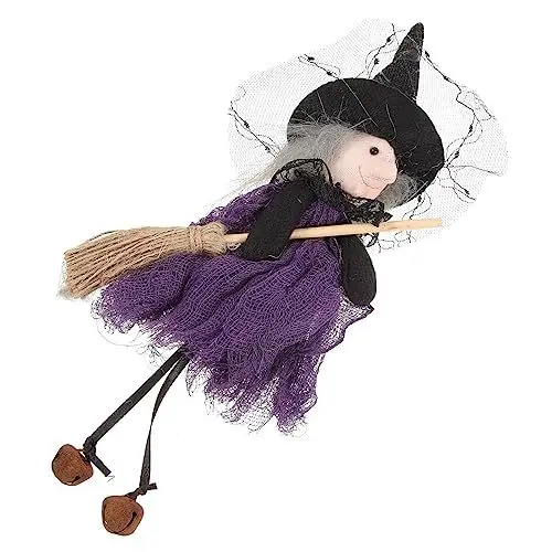 Produktbild: Luxshiny Mini- -Ornament Halloween-Hexenfigur Miniatur-Hexenpuppe Mini-Spielzeug Dekorationen Für Halloween-Party Bastelzubehör Lila
