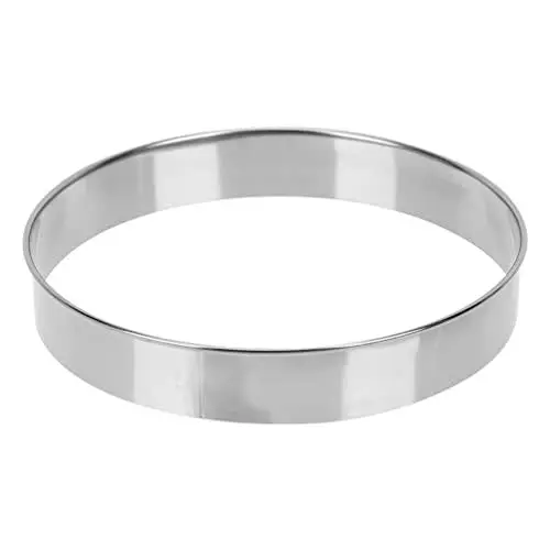 Produktbild: Luxshiny Edelstahl Pizza Multifunktionaler Tortenring Für Pizza Kuchen Und Scones Hohe Temperaturbeständigkeit Leicht Zu Reinigen Für Grill Und Backblech
