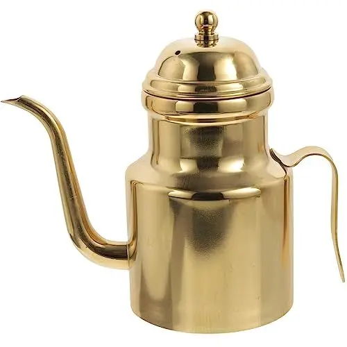 Produktbild: Luxshiny Ölflasche Ölspender Soßenkanne 24oz Ölkanne Ölbehälter Saucenkanne Golden Fettkanne Saucenspender Essigspender Saucenkrug Topf Essig Flasche Spender Saucen Sojasauce Behälter Orangensaft
