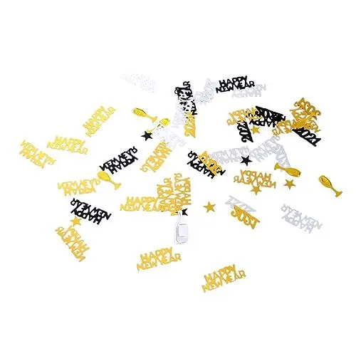 Produktbild: Luxshiny Packungen Pack Neujahr Konfetti Glitzernde Partydeko für Feierlichkeiten Schwarz Gold Roségold für Tischdekoration und Einladungen Schaffen Sie eine Fröhliche