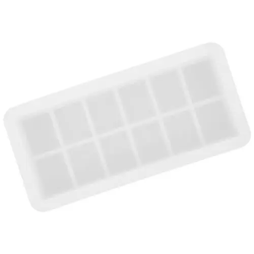 Produktbild: Luxshiny Rechteckige Silikonform Für Süßigkeiten Schokolade 12 Mulden Backform Für Seife Süßigkeiten Kuchen Muffins Maisbrot Käsekuchen Pudding Schokoladendessert