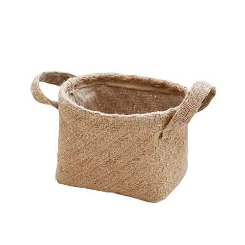 Produktbild: Luxshiny Woven Storage Basket Multifunktionale Aufbewahrungskiste für Dekoration Kleine aus Hochwertigem Leinen Desktop Organizer für Wohnzimmer Büro und Küche