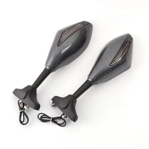 Produktbild: LUXUNA Motorrad Spiegel Carbon Motorrad Blinker Rückspiegel Für Y&AMAHA FZ1 YZF R1 R6 R6S 2006 2007 2008