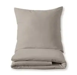 Produktbild: Luxuriöses Bettset aus Mako-Satin 100% Baumwolle 135x200 155x220 200x200 200x220, Größe:200 x 220 cm, Farbe :Beige