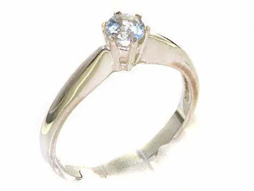 Produktbild: Luxus Damen Ring Solide Sterling Silber 925 mit Aquamarin - Verfügbare Größen : 47 bis 68