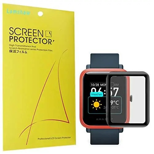 Produktbild: LvBu 6 Stücke Schutzfolie für Amazfit Bip S, HD klar Flexible TPU Folie (Blasenfreie) (Kompatibel mit Hülle) (Premium-Qualität) Displayschutzfolie (3 Pack)