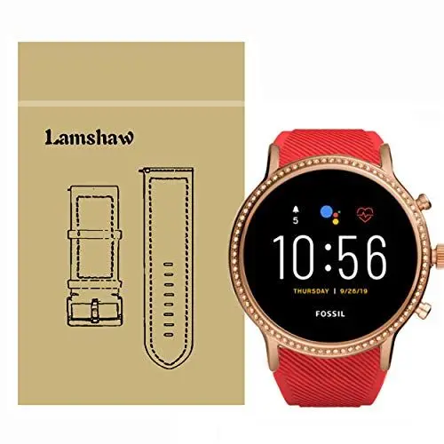 Produktbild: LvBu Armband Kompatibel Für Fossil Julianna HR, Sport Silikon Classic Ersatz Uhrenarmband Für Fossil Gen 5 Julianna HR (Rot)