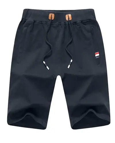 Produktbild: LVCBL Herren-Shorts Sommer Kurze Hose Herren Laufhose mit Reißverschlusstasch Navy XL