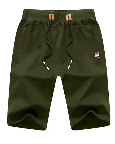 Produktbild: LVCBL Kurze Hosen Herren Shorts Herren Sommer Shorts mit Taschen Armee grün L