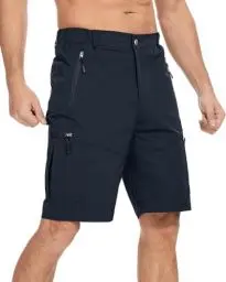 Produktbild: LVCBL Shorts Herren Sommer Wanderhose Leichte Schnelltrocknend Marineblau L