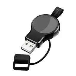 Produktbild: LVFAN Kabelloses Ladegerät Für Apple Watch, Tragbares USB-Ladegerät Für iWatch, Schnurloses Reiseladegerät Mit Leichter Magnetischer Für Apple Watch Series 10/9/8/7/6/5/4/3/2/SE/Ultra 2 (Schwarz)