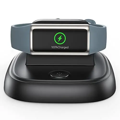 Produktbild: LVFAN Ladegerät für Fitbit Charge 6, Ladekabel mit Reset Taste, Schnell Ladegerät Ständer Smartwatch Ersatzkabel Magnetische Ladestation für Fitbit Charge 6/5 / Luxe - Schwarz