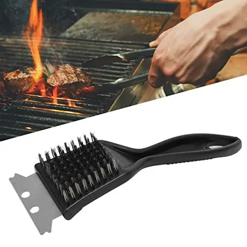 Produktbild: lvifloae Edelstahl Grillbürste und Schaber, Draht BBQ Grillbürste für Outdoor Grill, Outdoor Stahldraht BBQ Grill Reiniger Bürste Schaber Reinigungswerkzeug