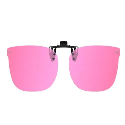 Produktbild: LVIOE Flip Up Clip On Sonnenbrillen, polarisiert über Brillen für Männer und Frauen, passen über Brillen-Sonnenbrillen.