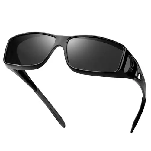 Produktbild: LVIOE Polarisierte Überzieh Sonnenbrille für Herren Damen, Sonnenbrille für Brillenträger zu tragen mit UV-Schutz Gläsern