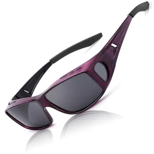 Produktbild: LVIOE Unisex Polarisiert Überzieh-Sonnenbrille, Fit Over Brille für Brillenträger UVA UVB Schutz