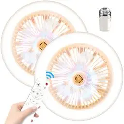 Produktbild: Lvkakmox Deckenventilator Mit Beleuchtung - 2 Pcs Deckenleuchte Mit Ventilator 10