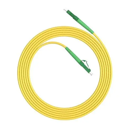 Produktbild: LW Electronic Glasfaserkabel 20m LC/APC auf LC/APC OS2 gelb Simplex Singlemode 3.0mm LSZH FTTH LWL Patchkabel