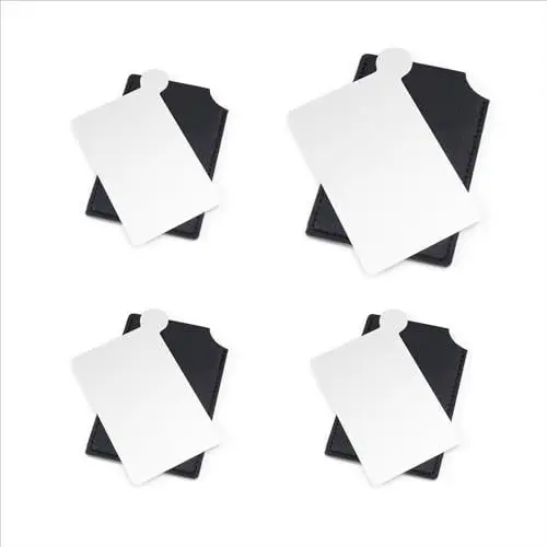 Produktbild: LWLWA 4 Stück Kleiner Spiegel, Edelstahl, Poliert, Quadratisch, 10L x 7B cm, Modern, Ungerahmt, Schwarz, Rostfrei, Schminkspiegel, Reise, Geschenk