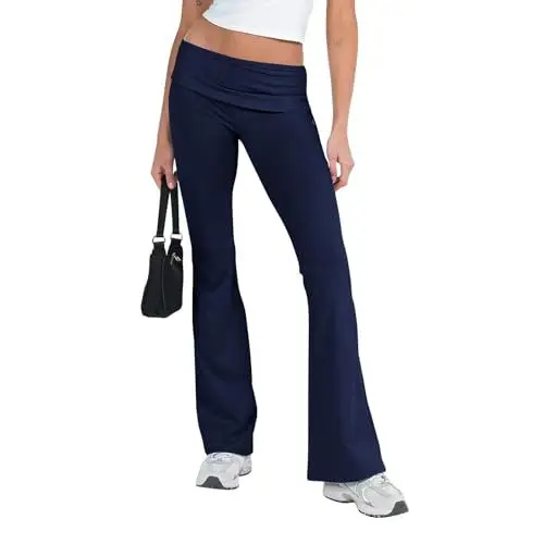 Produktbild: Lxitoler Bootcut Sporthose Schlaghose Outdoor-Sport Hose High Waist Mit Taschen Freizeithose Jeggings Damen Stretch Schlaghose Damen Jeans Jeggings Damen Stretch Schlaghose Sweathose Schlaghose