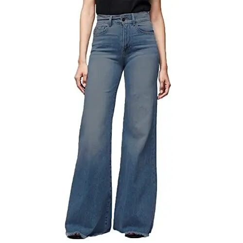 Produktbild: Lxitoler Damen Jeans Stretch Jean Pour Femmes Jeans Schlaghose Damen Bootcut Jean Pour Femme Y2K Jeans Jeans Mit Schlag Damen Femme Bootcut Pantalon Damen Jeans Stretch Baggy Jeans Y2K Hosen Damen