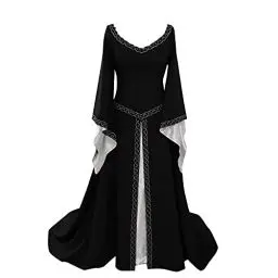 Produktbild: Lxitoler Festliche Kleider Halloween Kostüme Trompetenärmel Kleid Mittelalter Kleid Große Größen Corsagenkleid Damen Wikinger Kleidung Damen Viktorianische Kleidung Damen Medieval Dress Robe Zum