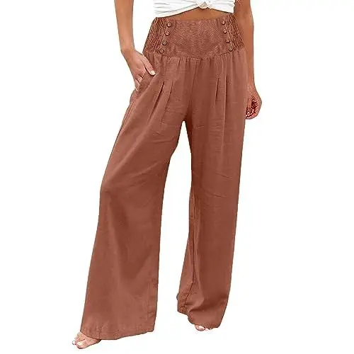 Produktbild: Lxitoler Hosen Damen Stretch Weites Bein Straighthose Sporthose Damen Schlaghose Damen Sommerhose Damen Weitem Bein Hose Hippie Hose Damen Jogginghose Damen Baggy Sport Hosen Damen Running Workout