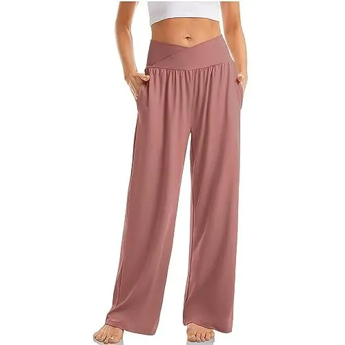 Produktbild: Lxitoler Leicht Baggy Schlaghose Yoga Hose Damen Yoga Hose Damen Yoga-Hosen Für Damen Schlaghose Damen Jeans Culottes Hosen Bootcut Sporthose Yoga Hose Damen Jazzpants Damen Weites Bein Straighthose