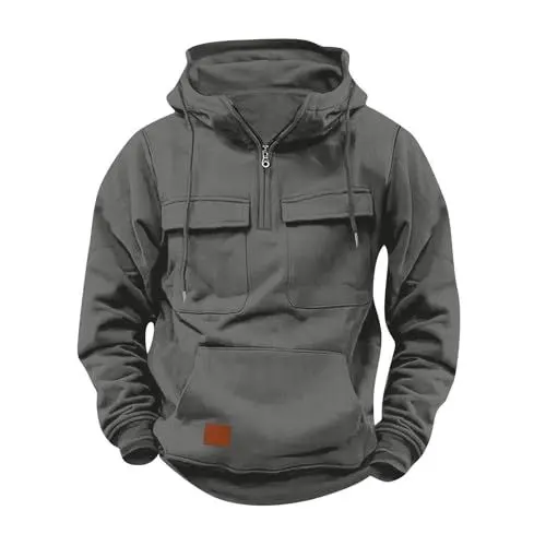 Produktbild: Lxitoler Militär Hoodie Fleecepullover Herren Sweatshirt Herren Mit Kapuze Arbeitskleidung Herren Winter Hoody Herren Warm Kapuzenpullover Herren Sweater Hoodie Herren Arbeitspullover Herren Hoodie