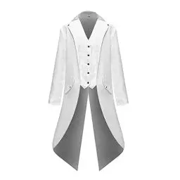 Produktbild: Lxitoler Mittelalter Herren Vampir Kostüm Halloween Männer Cosplay Halloween Fashing Smoking Kostüm Vampir Kostüm Herren Vintage Mantel Mittelalter Gehrock Jacke Gothic-Anzug Für Männer Cosplay