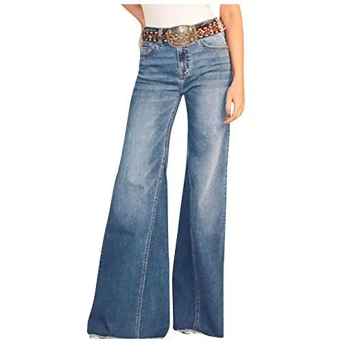 Produktbild: Lxitoler Bootcut Denim Bell Jeans Bootcut Denim Bell Jeans Ripped Jeans Damen Schlaghose Damen Jeans Bootcut Damen Jeans Damen Weites Bein Jeans Femme Stretch Y2K Mode Bootcut Pantalon Strech Bootcut