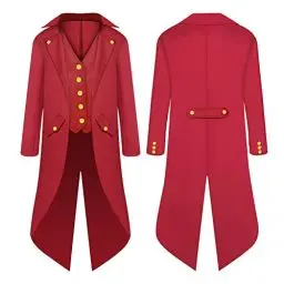 Produktbild: Lxitoler Pirat Kostüm Herren Halloween Kostüm Pirat Steampunk Frack Herren Mantel Herren Lang Langarm Smoking Jacke Herren Smoking Steampunk Mantel Gothic Mittelalter Kleidung Steampunk Mantel Pirat