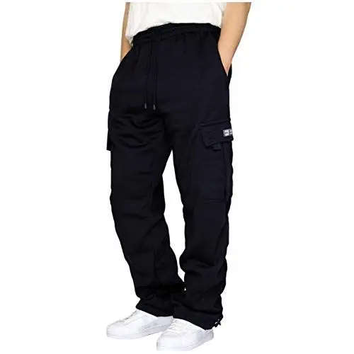 Produktbild: Generisch Cargohose Herren,Sporthose Baumwolle 5XL Übergröße Fitness Baggy Hose Freizeithose Joggers Streetwear Schwarz 5XL