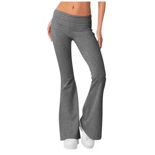 Produktbild: Lxitoler Wide Leg Pants Damen Jogginghose Schlaghose Damen 70Er Gym Workout Jogging Trainingshose Wide Leg Pants Women Bauchkontrolle Schlaghose Schlaghose Damen Bauchkontrolle Schlaghose Mittlhohe