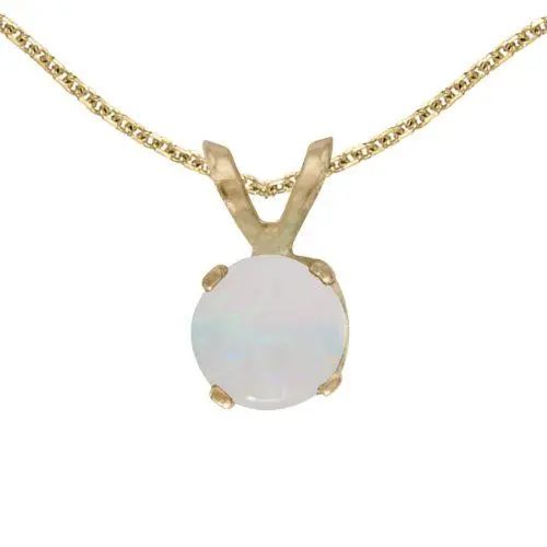 Produktbild: LXR 14k Gelbgold Rund Opal Anhänger 0.19 ct