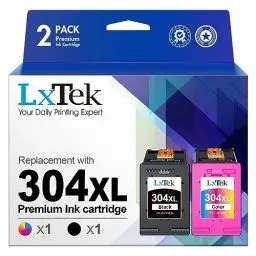 Produktbild: LxTek 304 XL 304XL Wiederaufbereitet Patronen Kompatibel für HP 304 Druckerpatronen für Envy 5030 5010 5020 5032 für Deskjet 2630 2620 2622 2632 2633 2634 3720 3730 3733 3735 (1 Schwarz, 1 Farbe)