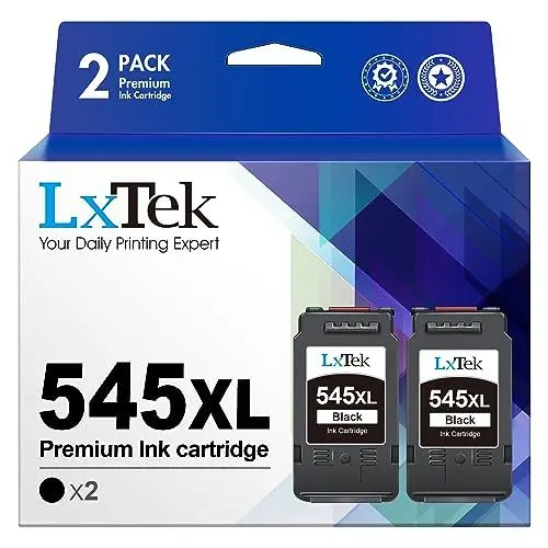 Produktbild: LxTek 545XL Druckerpatronen Ersatz für Canon 545 546 XL Multipack PG-545XL für PIXMA MX495 MX490 iP2800 iP2850 MG2450 MG2550 MG2920 MG2950 MG2550S (545 XL Schwarz, 2er-Pack)