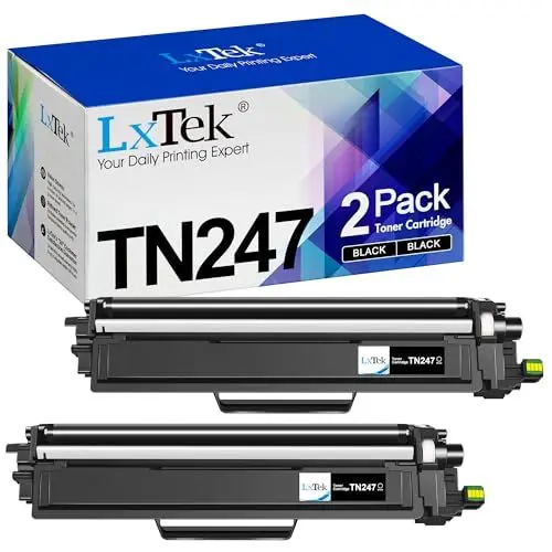 Produktbild: LxTek TN247 TN-247BK Tonerkartusche Kompatibel für Brother TN-243CMYK TN-243 TN243 TN-247 für Toner Brother MFC-L3750CDW MFC-L3770CDW MFC-L3710CW für DCP-L3550CDW DCP-L3510CDW HL-L3210CW (2 Schwarz)