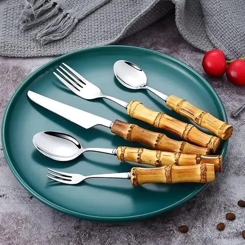 Produktbild: LXYDPZ Geschirr Edelstahl 30-teilig Griff Besteck Silberwaren Antikes Besteck Gold Besteckset Für 6 Personen Küchenbedarf Tafelservice