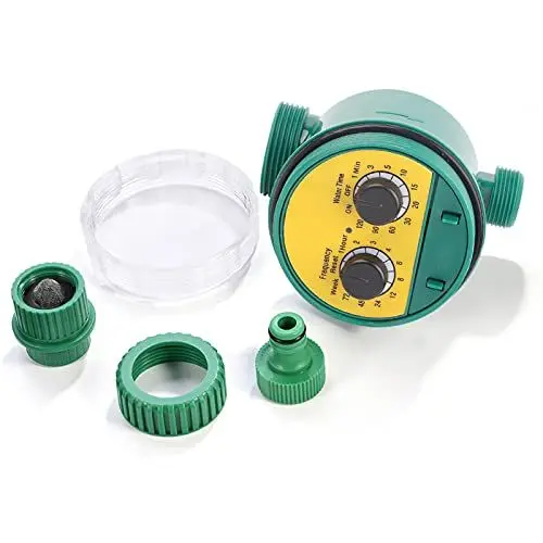 Produktbild: Bewässerungs-Timer, automatische elektronische Bewässerungsschlauch-Timer mit Zwei Zifferblättern, Sprinkler-Timer für Garten, Hof, Rasen