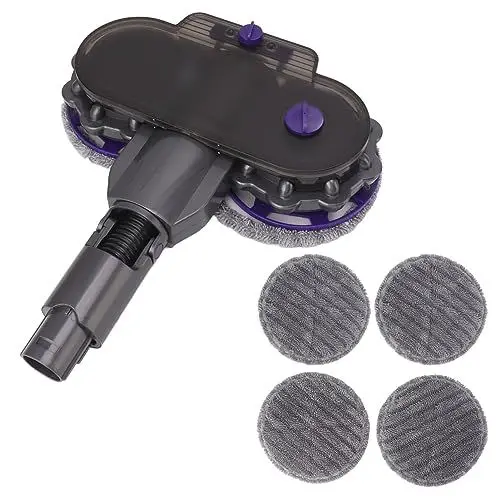 Produktbild: Lybunair Elektrischer Staubsauger-Wischkopfaufsatz mit 180-Grad-Drehung, abnehmbarem Wassertank und Wischpads für V6 DC58 DC59 DC62