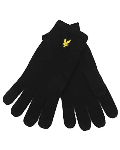 Produktbild: Lyle & Scott Handschuhe für Herren und Damen schwarz - Racked rib gloves Casual, warme Wollhandschuhe, Fäustlinge