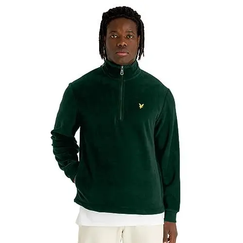 Produktbild: Lyle & Scott Herren-Golfpullover Viertelreißverschluss - Dunkelgrün - M