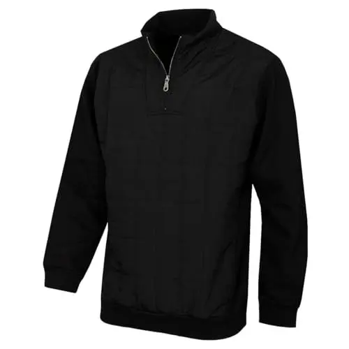 Produktbild: Lyle & Scott Herren-Hybrid-gesteppter Pullover - Tiefschwarz - L