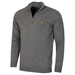 Produktbild: Lyle & Scott Herren 1/4 Zip Pullover - Mid Grau Marl - L