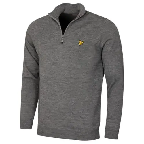 Produktbild: Lyle & Scott Herren 1/4 Zip Pullover - Mid Grau Marl - L