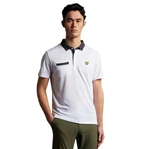 Produktbild: Lyle & Scott Herren Aviemore schnell trocknend Golf-Polo-Hemd - Weiß - M